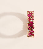 Suzanne Kalan rose gold ruby diamond eternity ring (British brand)