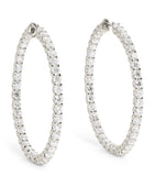 Harrods white gold diamond hoop earrings 5.84ctw, UK version