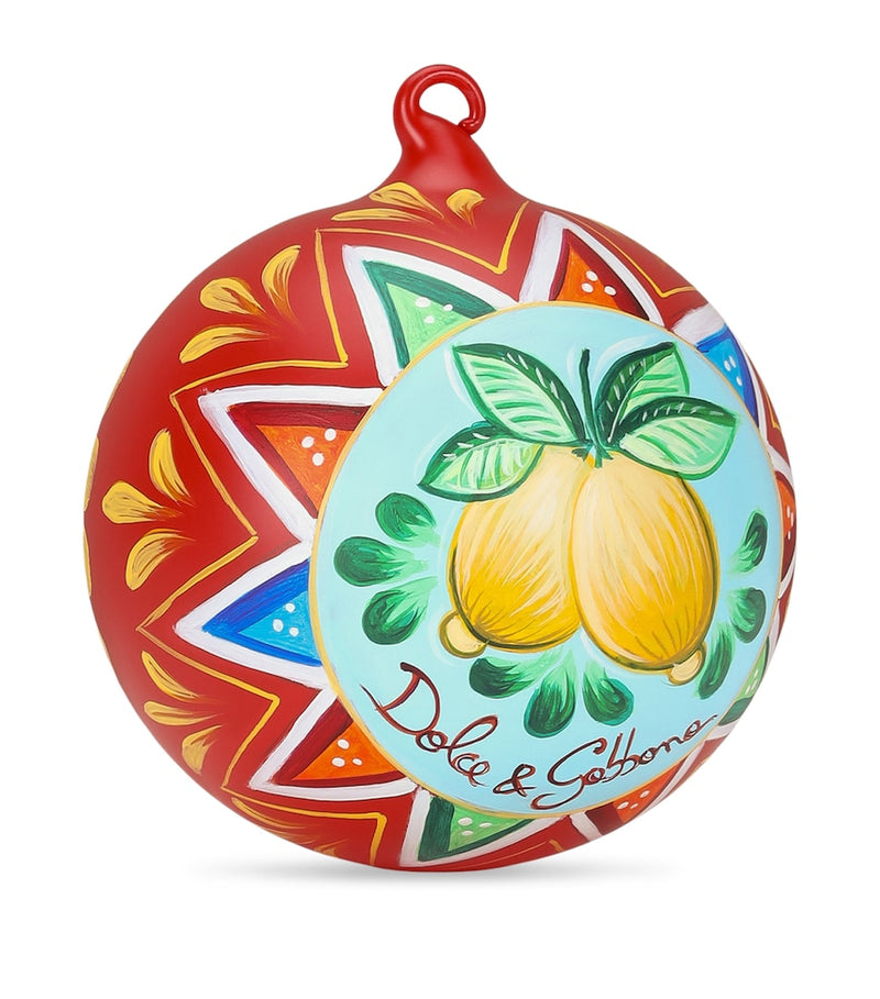 Dolce&Gabbana Casa hand-painted Carretto Siciliano bauble 13cm, UK version