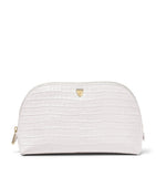 Aspinal of London small leather croc-embossed cosmetic case - British product