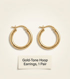 Balenciaga B hoop earrings gold tone brass - British product