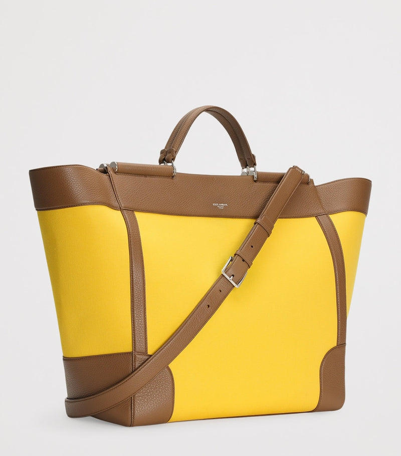 Dolce&Gabbana Sicily tote bag in canvas and calfskin (British brand)