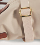 Harrods tote bag made from recycled nylon and leather, imported from the UK