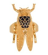 Harrods Balmain Gold-Tone Enamelled Insect Ring- Buy online at McGrocer