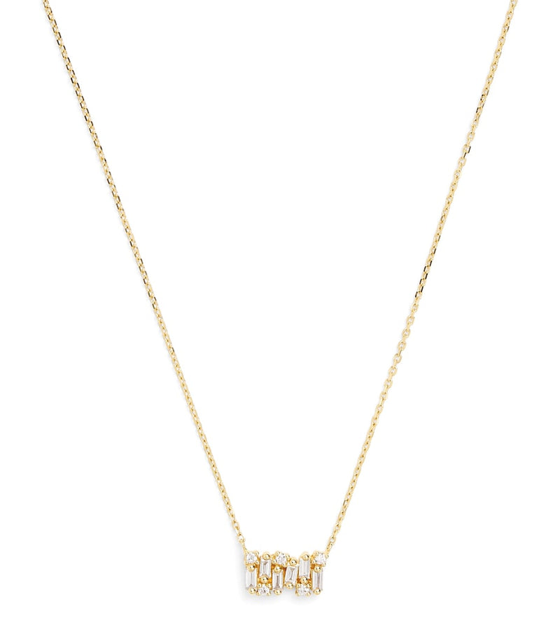Suzanne Kalan yellow gold diamond Shimmer necklace (British brand)