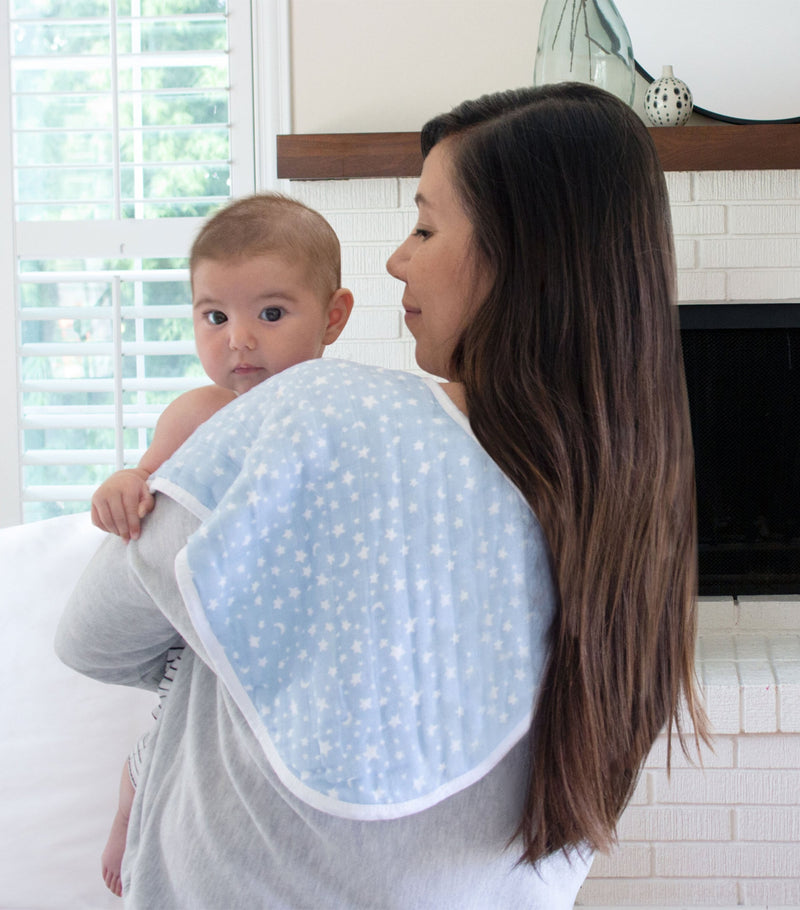 Aden + Anais burpy bibs set of 2 in muslin cotton (British brand)