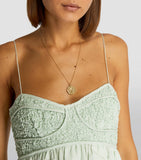 Jennifer Meyer yellow gold diamond good luck necklace (British brand)