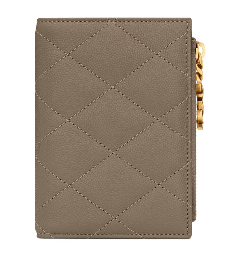 Saint Laurent matelassé bifold wallet (British brand)