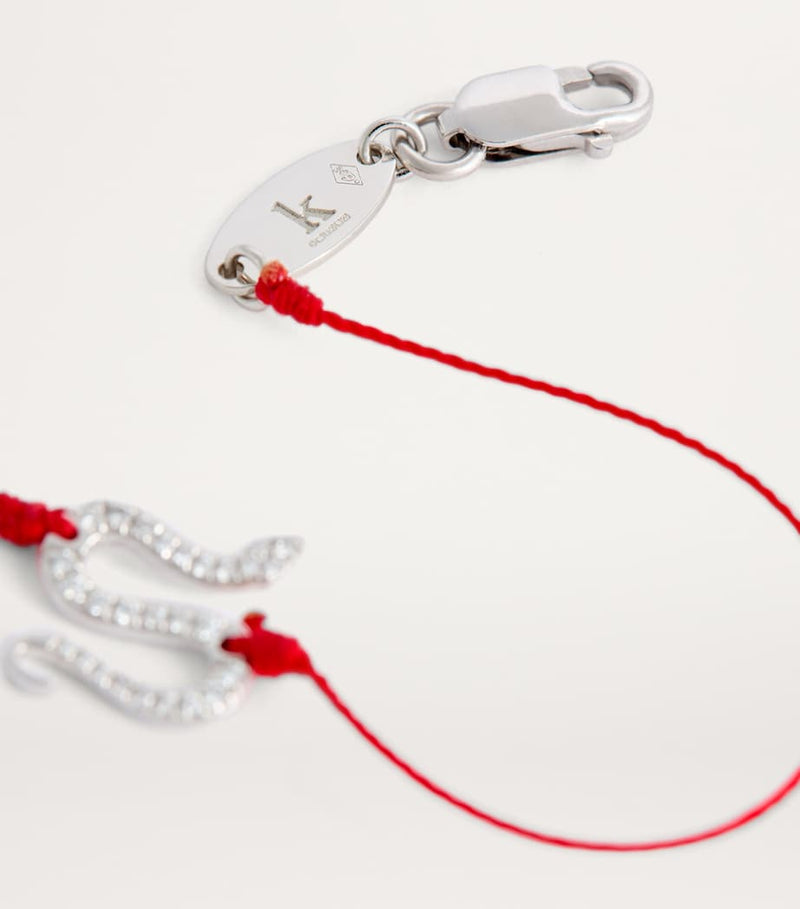 Redline white gold diamond snake bracelet, UK version