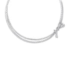 Graff white gold diamond bow necklace, UK version