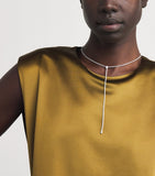 SHAY white gold diamond thread Y necklace, imported from the UK