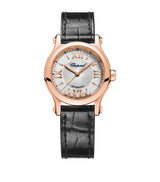 Harrods Chopard Happy Sport Rose Gold Diamond Watch 30mm- Buy online at McGrocer