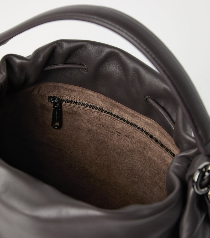 Brunello Cucinelli Mellow bucket bag leather, UK version