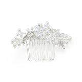 Livingandhome floral hair comb with pearls and leaves (British brand)