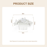 Livingandhome floral hair comb with pearls and leaves (British brand)