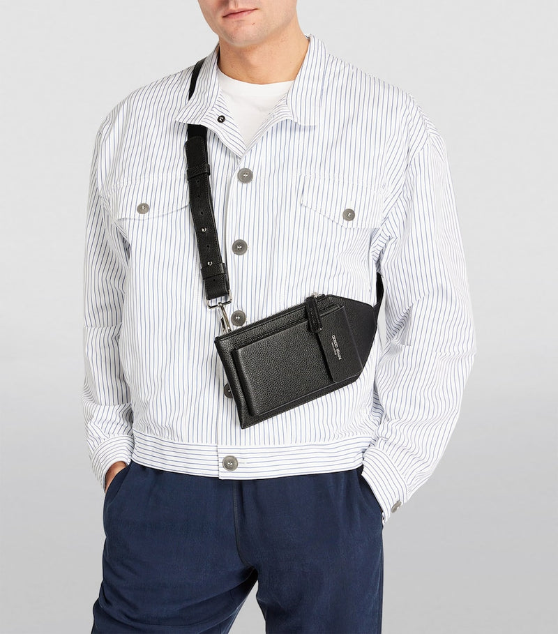 Giorgio Armani luxury leather cross-body bag (British brand)