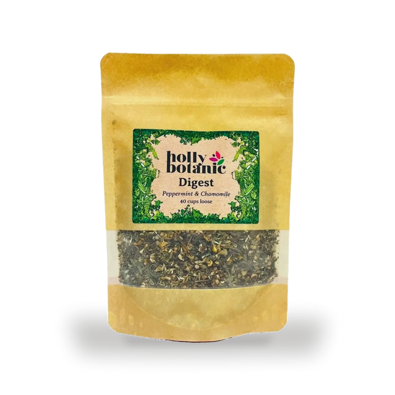 Holly Botanic digestive tisane peppermint chamomile 40 cup loose (British brand)