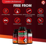 LLS Shilajit Ashwagandha KSM-66 capsules 90 count, UK version