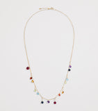 Persée fourteen chakra necklace yellow gold multicoloured gemstones - British product