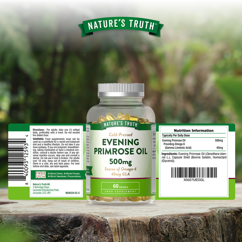 Nature's Truth evening primrose oil 500mg softgels - British product