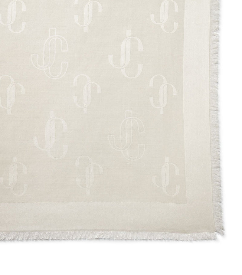 Jimmy Choo silk-blend monogram scarf (British brand)
