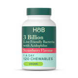 Holland & Barrett Holland & Barrett Chewable Acidophilus Strawberry Probiotic 120 Tablets- Buy online at McGrocer