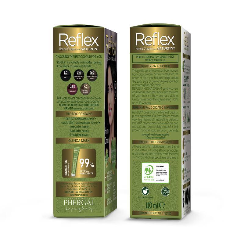 Naturtint Reflex Mahagoni Henna-Haarfarbe - britisches Produkt