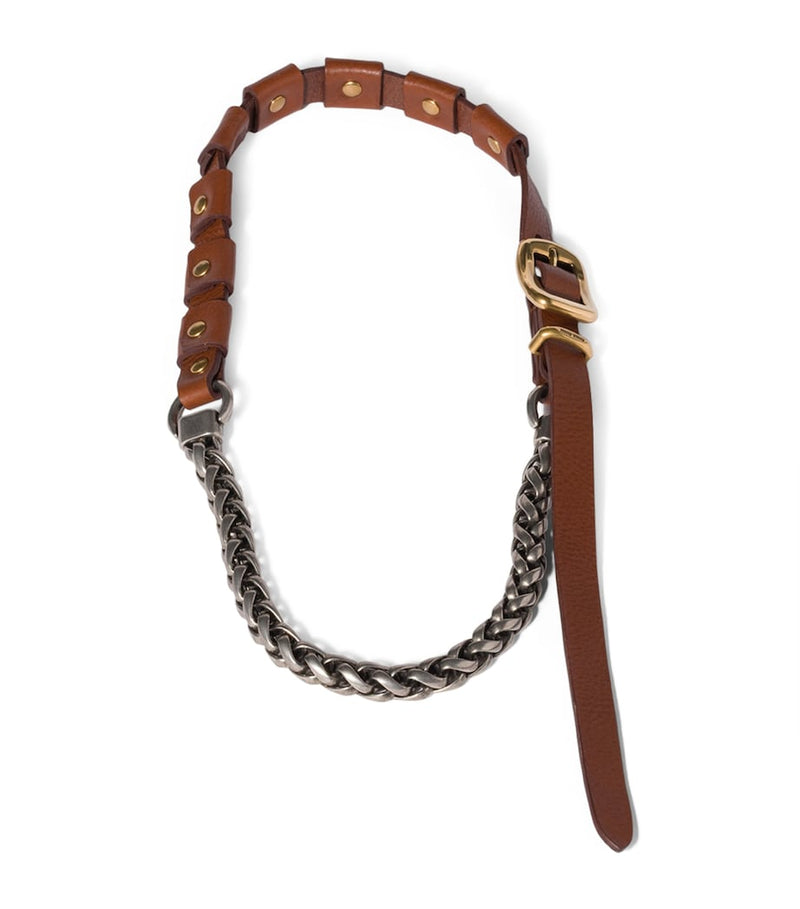Miu Miu leather studded necklace, UK version