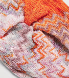Missoni knot-front zigzag turban accessory, imported from the UK