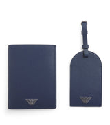 Harrods Emporio Armani Leather Passport Holder and Tag Set Travel Accessory Set- Buy online at McGrocer