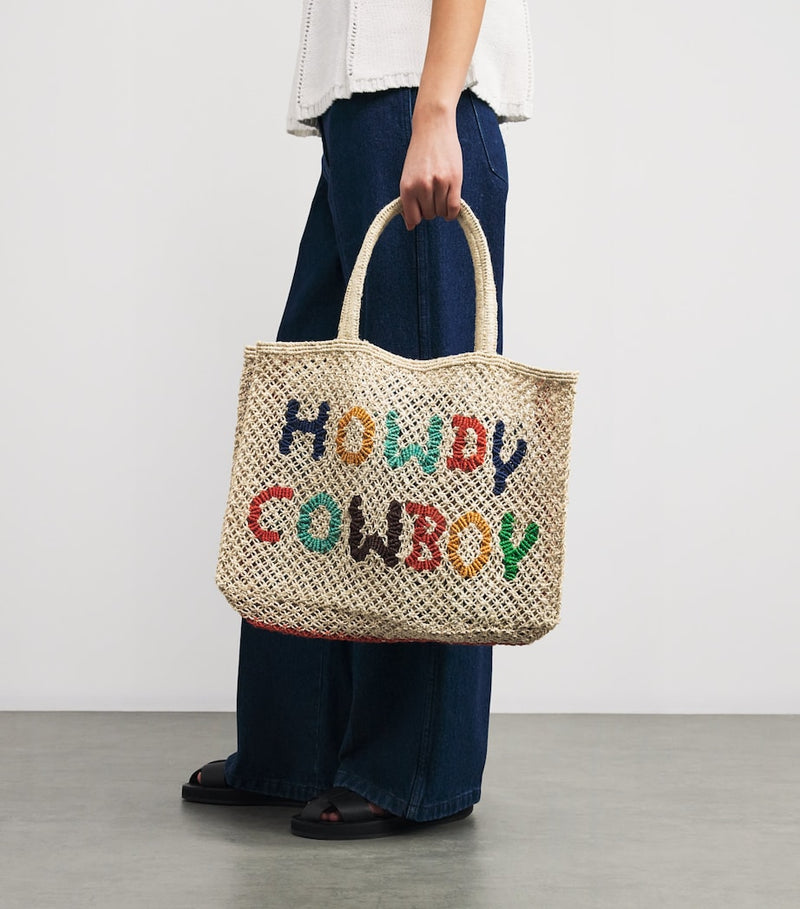 the Jacksons small jute howdy cowboy tote bag - British product