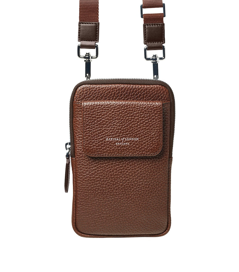Aspinal of London leather cross-body phone pouch (British brand)