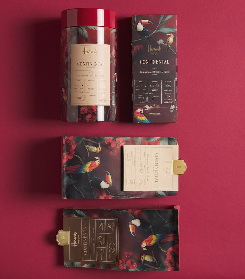 Harrods Continental coffee beans 250g, UK version