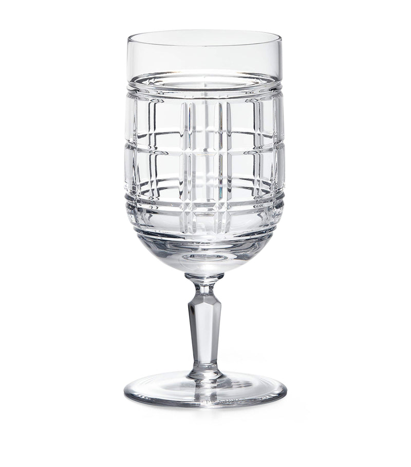 Ralph Lauren Hudson Plaid iced beverage glass, imported from the UK