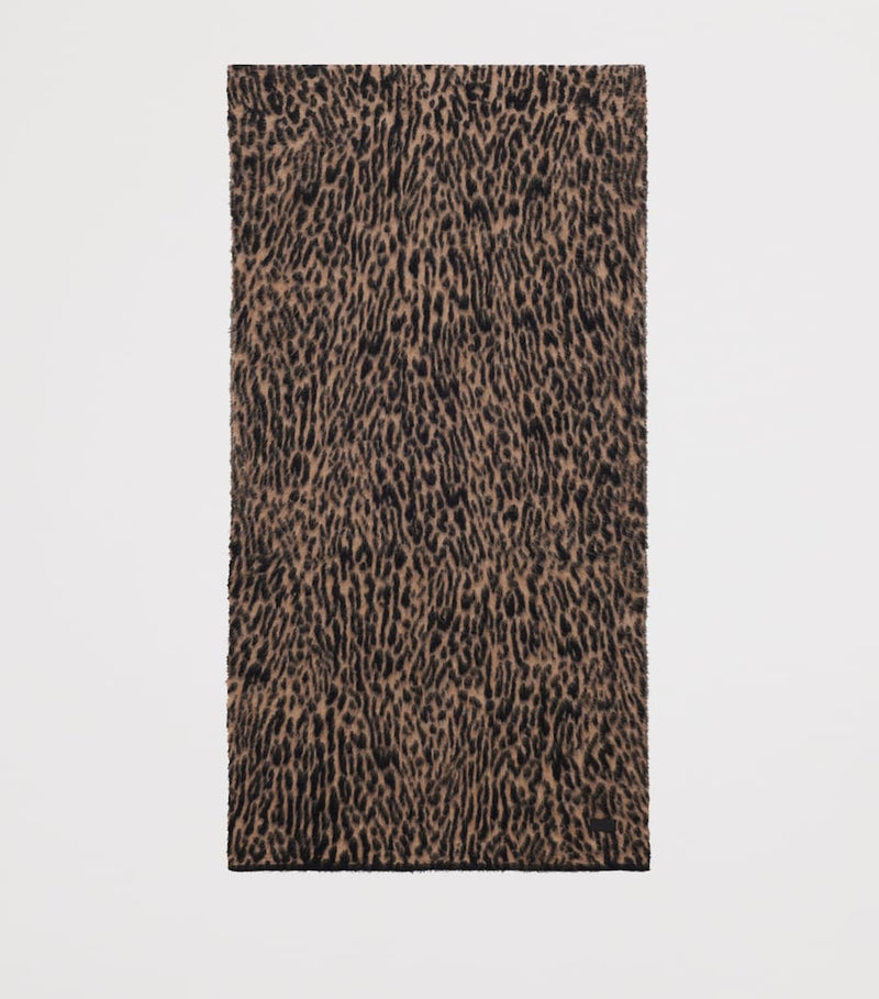 Saint Laurent leopard print square scarf - British product