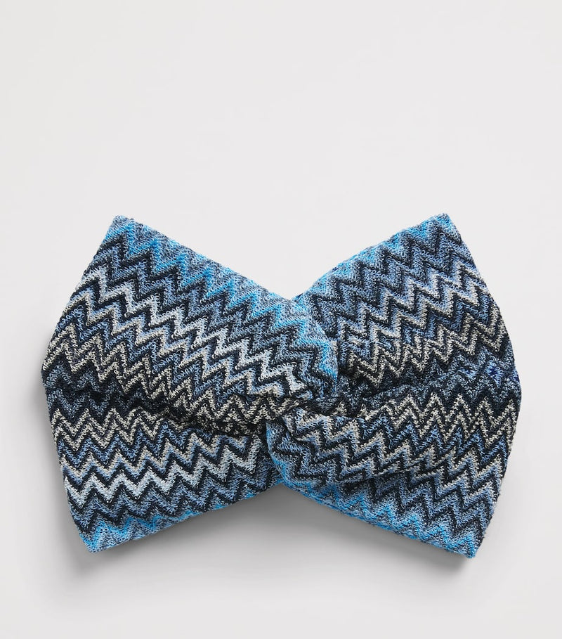 Missoni knot-front zigzag headband Italian accessory, imported from the UK