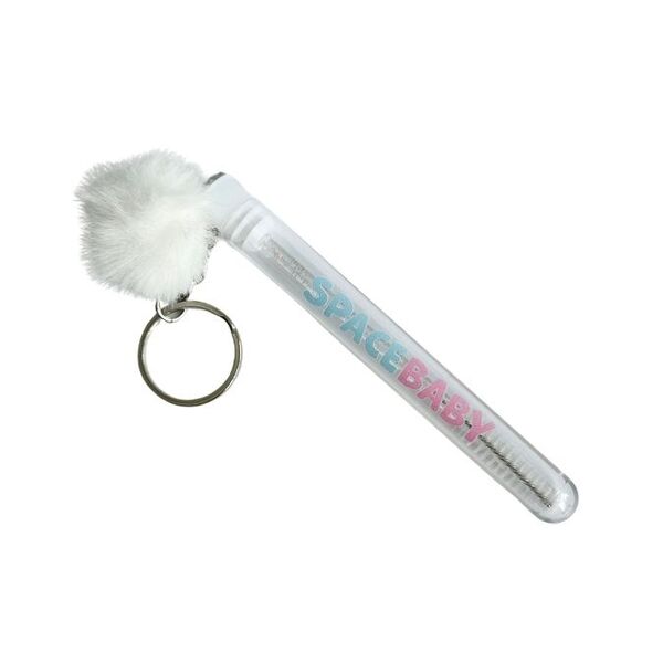 Space Baby spoolie keychain makeup tool (British brand)