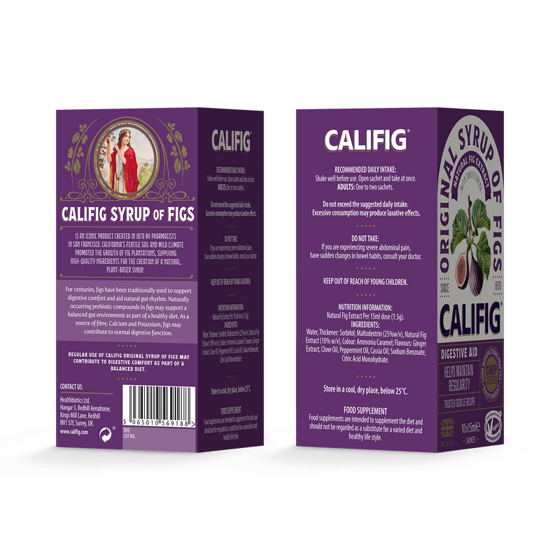 Califig syrup of figs on the go sachets 10 sachets, imported from the UK