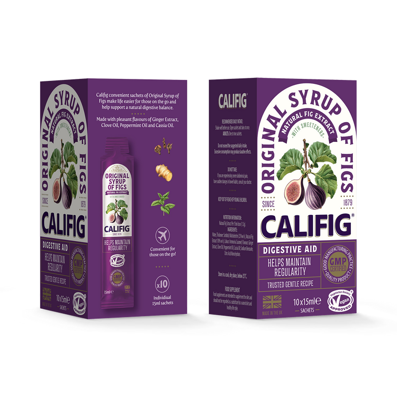 Califig syrup of figs on the go sachets 10 sachets, imported from the UK
