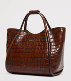 Max Mara small croc-embossed leather Marine top-handle bag (British brand)
