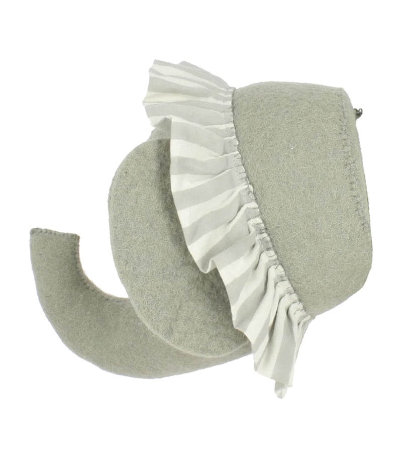 Fiona Walker mini organic wool elephant head decoration 30cm - British product