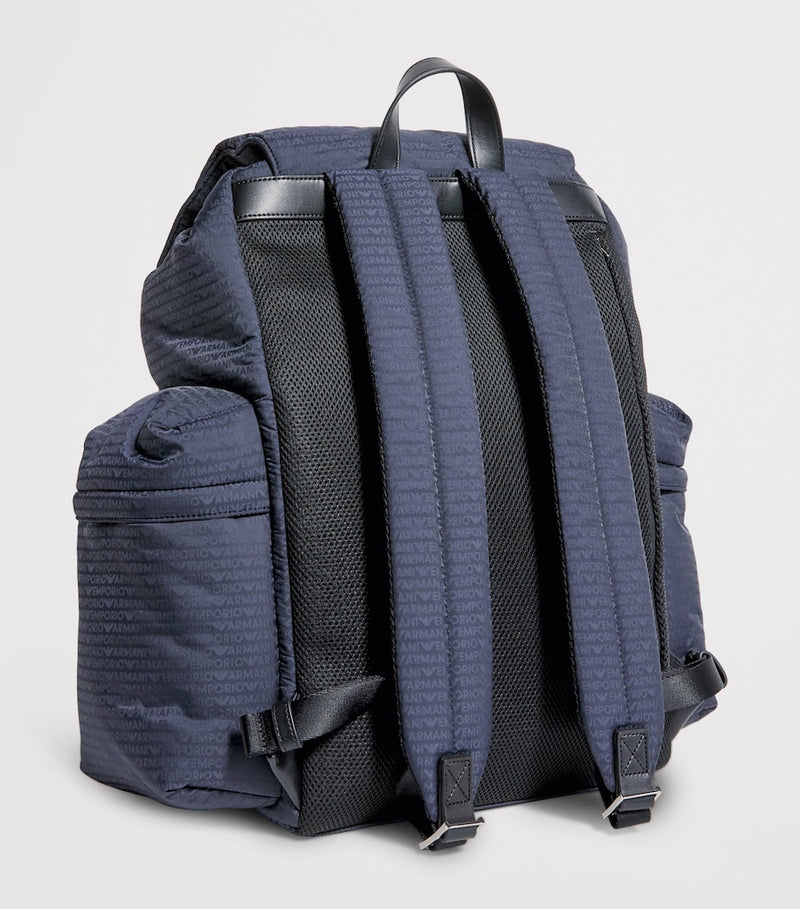 Emporio Armani padded jacquard backpack (British brand)