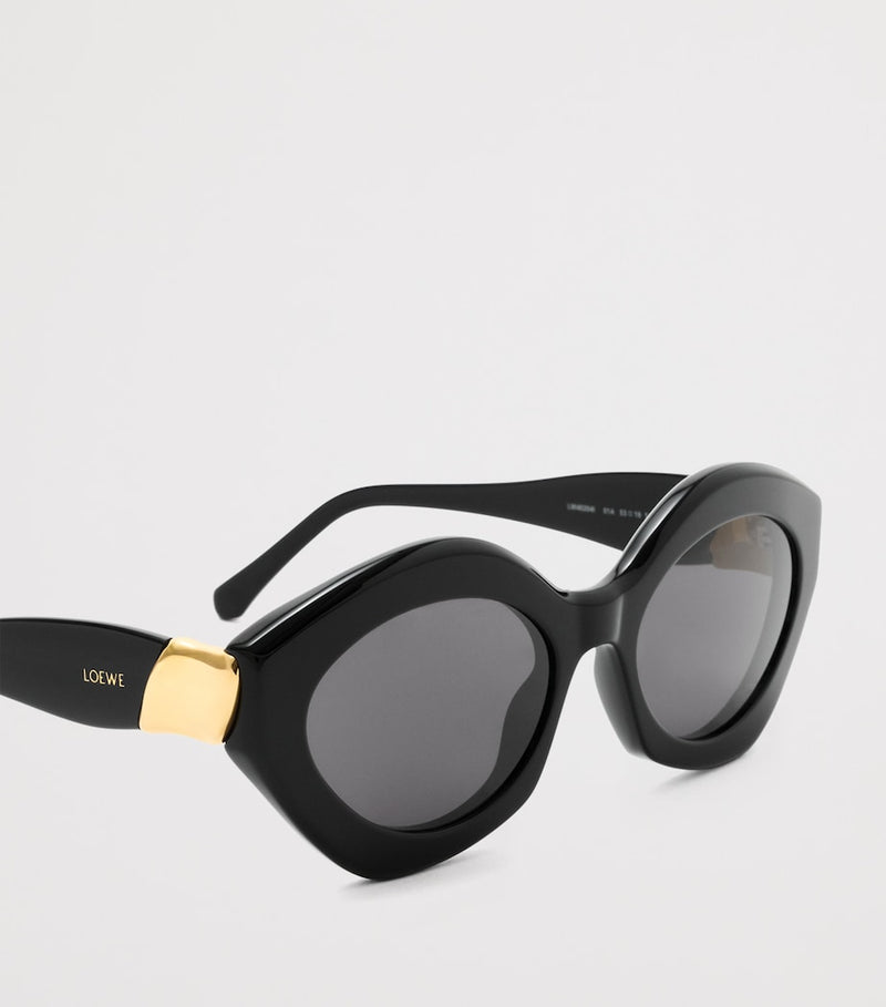LOEWE acetate coil cat eye sunglasses with gold details (British brand)