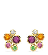 Harrods Boodles Yellow Gold, Diamond and Multicoloured Gemstone Raindance Earrings- Buy online at McGrocer