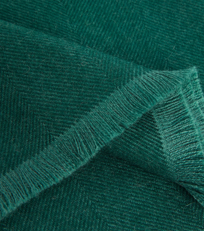 Simple Things alpaca throw with tassels (British brand)