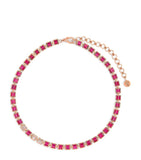 SHAY Rose Gold Diamond Ruby Deco Choker - British product
