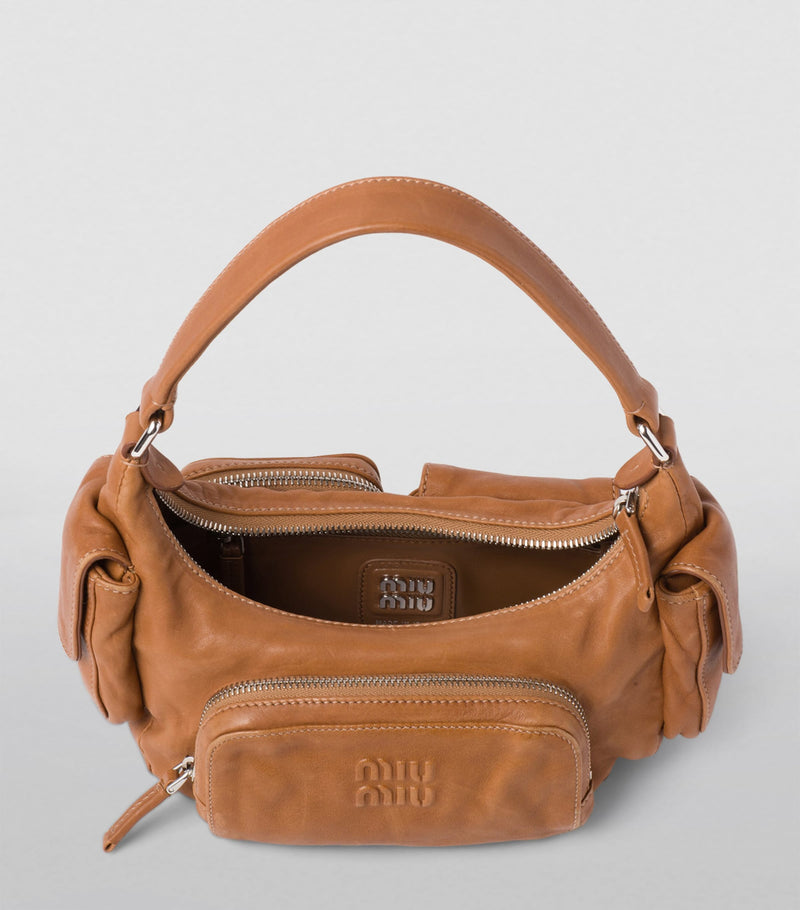 Miu Miu nappa leather pocket shoulder bag - British product