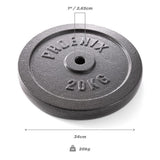 Phoenix Fitness weight plate 20kg 1 inch - British product