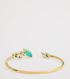 Emily P. Wheeler gold topaz turquoise cuff, imported from the UK