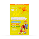 Neubria Neu Kid Multivitamin + Omega-3 Erdbeer-Zitrus-Geschmack, weiche Kautabletten für Kinder, 30 Stück
